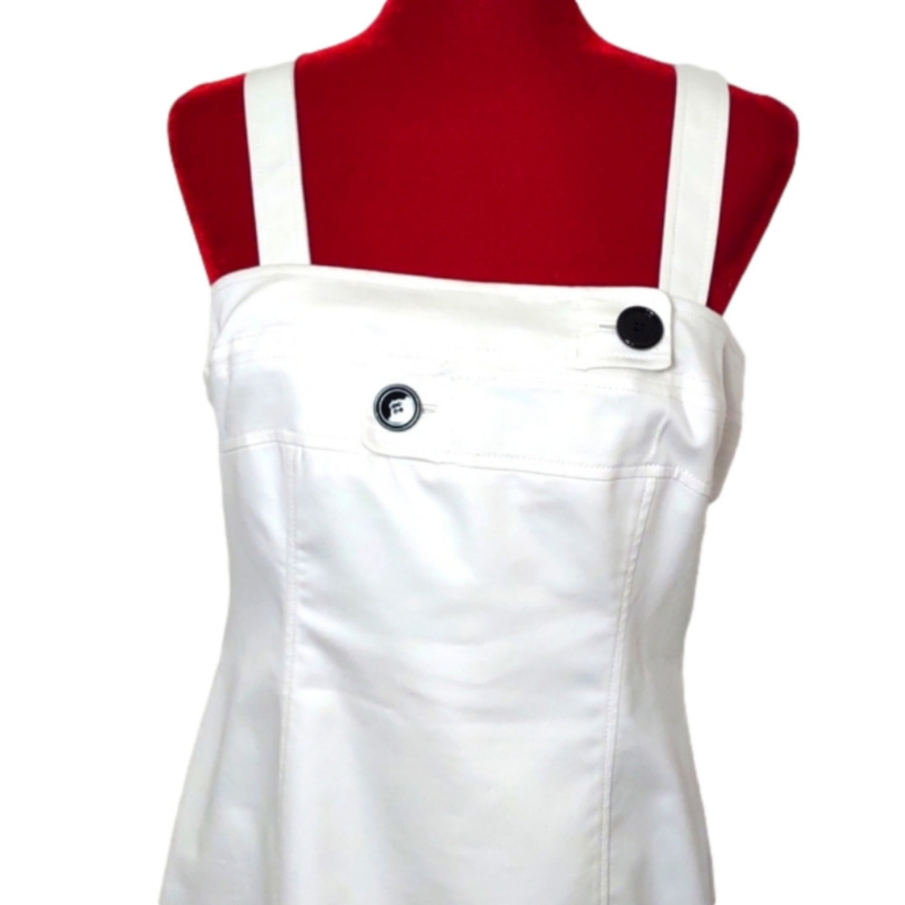 𝅺Worth Optic White Denim Dress Size: 8 NWT